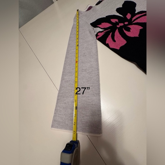 Ann Taylor Women’s Small Grey Floral Print Sweater - Picture 8 of 16